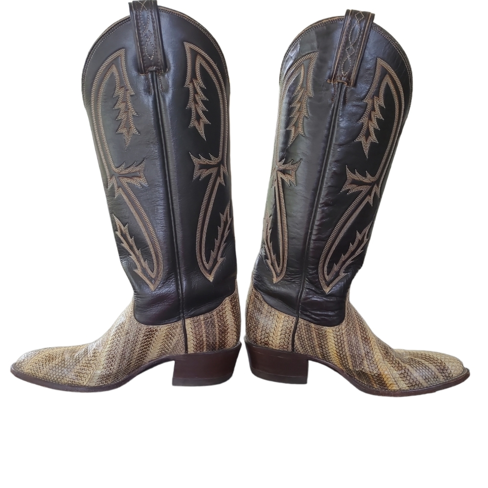 Tony Lama Snakeskin Ladies Boots sz 5.5 Vintage